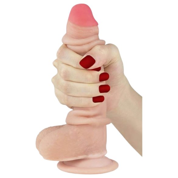 Lovetoy Sliding-Skin - doble capa dildo - 18cm (natural)