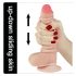 Lovetoy Sliding-Skin - doble capa dildo - 18cm (natural)