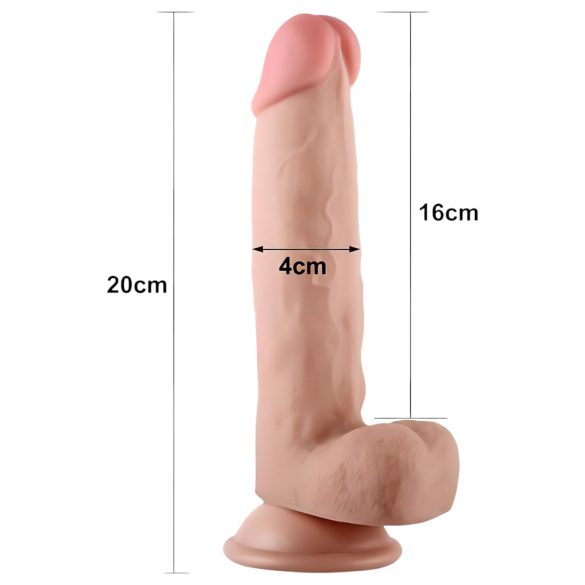 Lovetoy Sliding-Skin - dildo realista doble capa - 21cm - color natural
