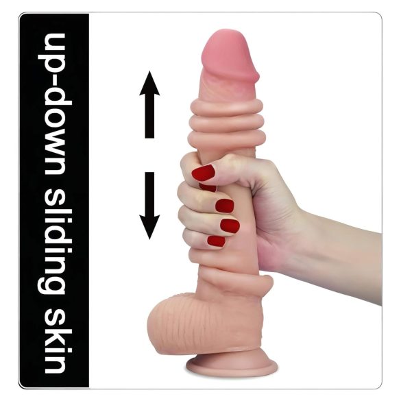 Lovetoy - Dildo realista doble capa - 23 cm piel realista beige
