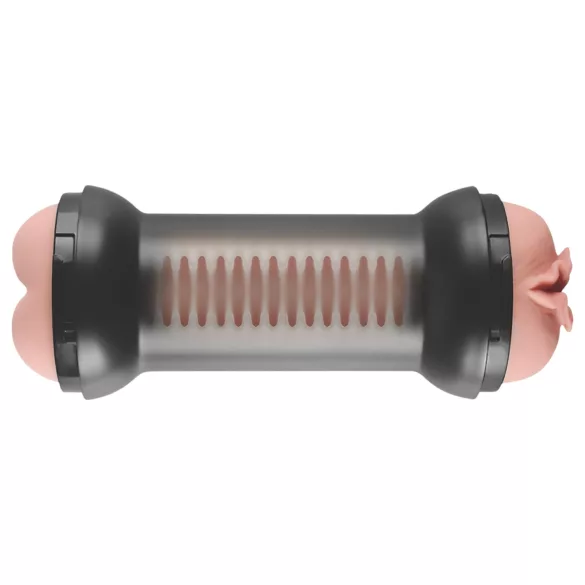 Lovetoy - masturbador doble orificio vagina y ano - realista color piel
