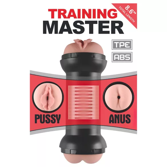 Lovetoy - masturbador doble orificio vagina y ano - realista color piel