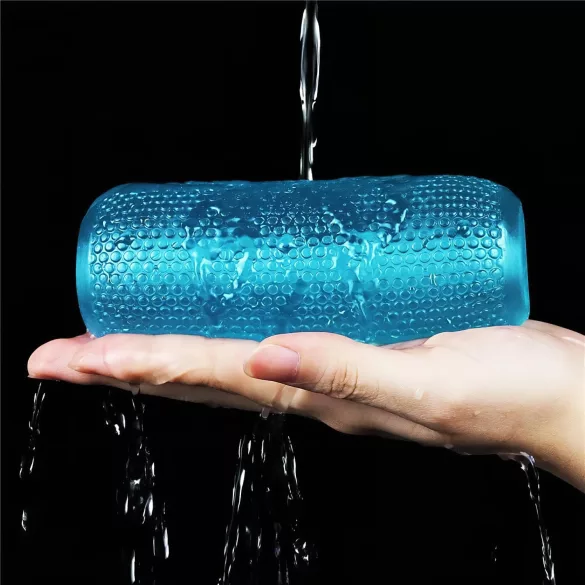 Lovetoy Training Master - masturbador doble textura - silicona azul