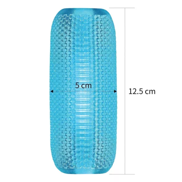 Lovetoy Training Master - masturbador doble textura - silicona azul