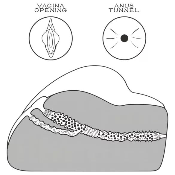 Lovetoy Streetgirl's - masturbador vaginal y anal - torso realista color natural