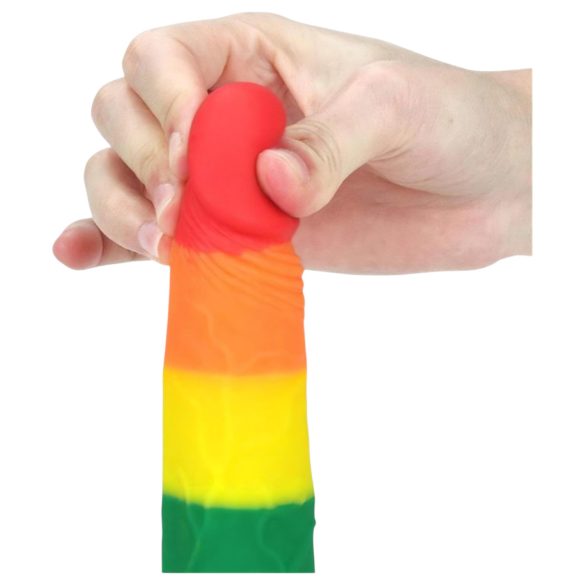 Lovetoy Prider - dildo realista - 19 cm - arcoíris