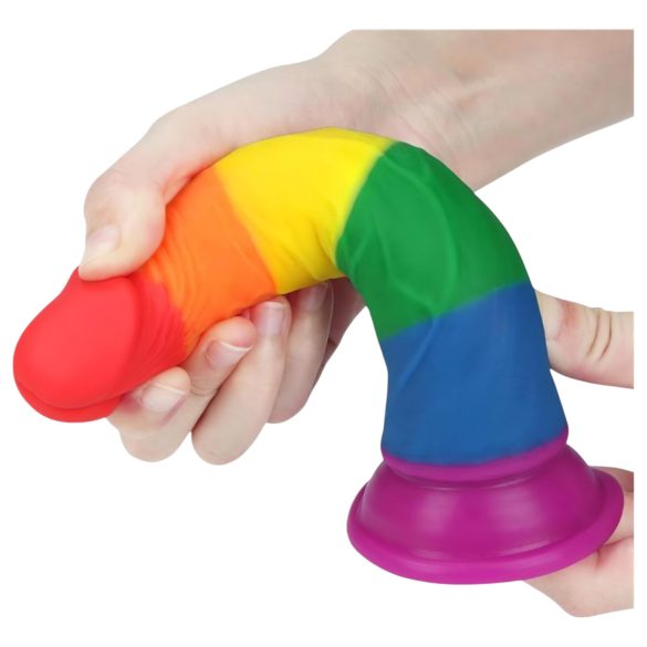 Lovetoy Prider - dildo realista - 19 cm - arcoíris