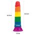 Lovetoy Prider - dildo realista - 19cm (arcoíris)