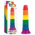 Lovetoy Prider - dildo realista - 19cm (arcoíris)