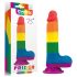 Lovetoy Prider - Dildo realista con testículos - 20cm (arcoíris)