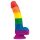 Lovetoy Prider - dildo realista de silicona - 19cm (arcoíris)