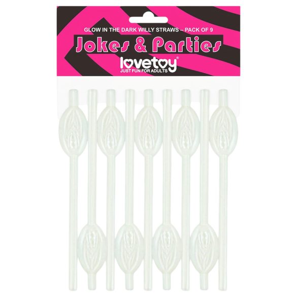 Lovetoy - pajita con forma de vagina iluminada (blanco)