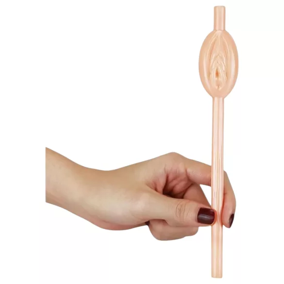 Lovetoy - pajita con forma de vagina - color natural