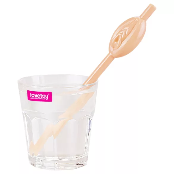 Lovetoy - pajita con forma de vagina - color natural