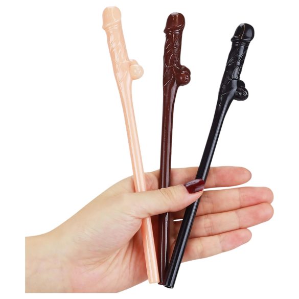 Lovetoy - Paja realista con pajita (natural-marrón-negro)