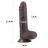 Dildo Bicolor 18cm Marrón - Piel Deslizante