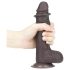 Dildo Bicolor 18cm Marrón - Piel Deslizante