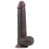 Lovetoy Sliding-Skin - Doble Capa Dildo - 23cm (marrón)