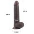 Lovetoy Sliding-Skin - Doble Capa Dildo - 23cm (marrón)