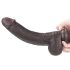 Lovetoy Sliding-Skin - Doble Capa Dildo - 23cm (marrón)
