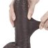 Lovetoy Sliding-Skin - Doble Capa Dildo - 23cm (marrón)