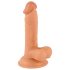 Dildo realista con ventosa y testículos - 17cm (natural)