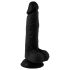 Mr. Rude - Dildo realista con ventosa y testículos 19cm (negro)