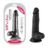 Sr. Rudo - consolador realista c/ventosa y testículos - 19cm (negro)