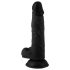 Sr. Rudo - consolador realista c/ventosa y testículos - 19cm (negro)