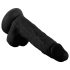 Sr. Rudo - consolador realista c/ventosa y testículos - 19cm (negro)
