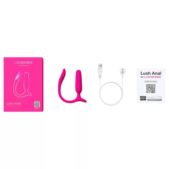 Lovense - Plug anal vibrador inteligente - silicona rosa