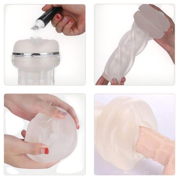 Tracy's Dog Crystal - masturbador realista vagina masculina - transparente