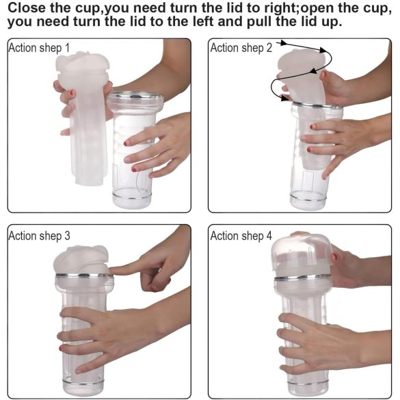 Tracy's Dog Crystal - masturbador realista vagina masculina - transparente