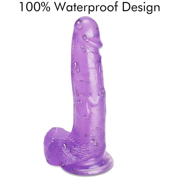 Tracy's Dog - Dildo realista con ventosa y testículos - silicona lila