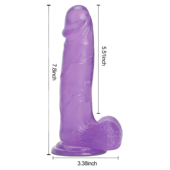 Tracy's Dog - Dildo realista con ventosa y testículos - silicona lila
