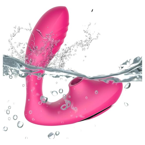 Tracy's Dog - vibrador succionador 2en1 recargable silicona rosa