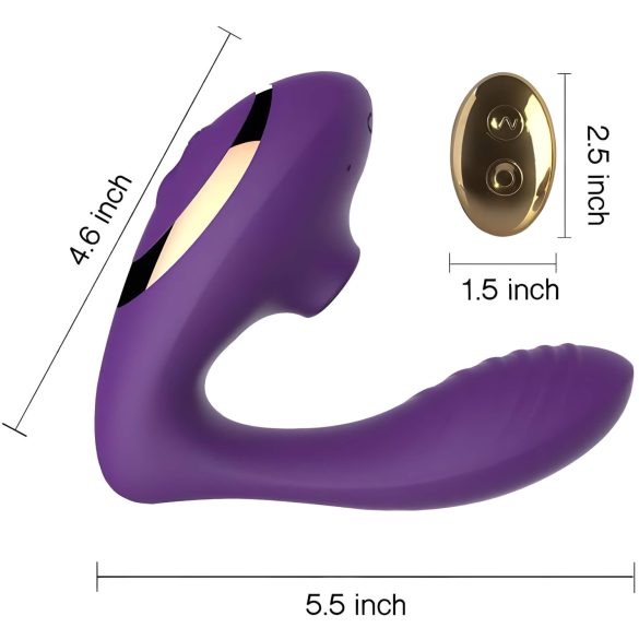 Tracy's Dog 2 - succionador y vibrador 2 en 1 - silicona lila