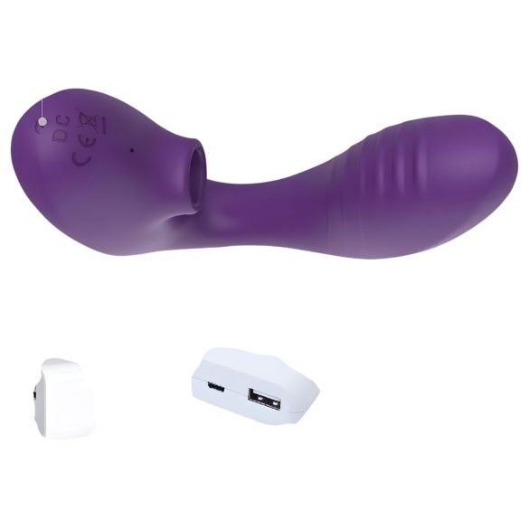 Tracy's Dog 2 - succionador y vibrador 2 en 1 - silicona lila