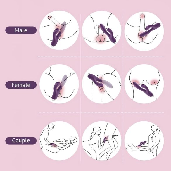 Tracy's Dog - Vibrador rabbit con estimulador de clítoris - silicona lila