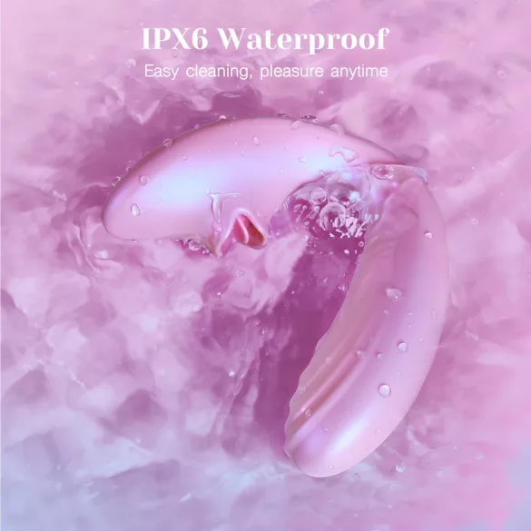 Tracy's Dog OG Lick - Vibrador punto G y estimulador clítoris - silicona rosa