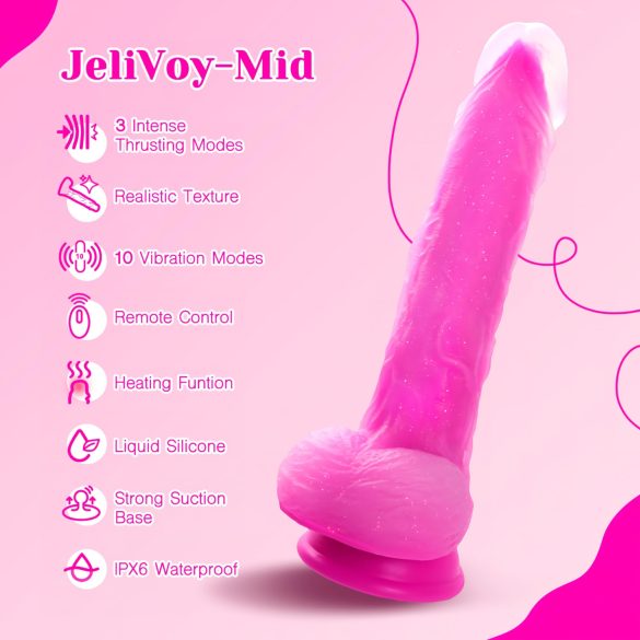 Tracy's Dog Jelivoy-Mid - vibrador realista - 20 cm - silicona rosa