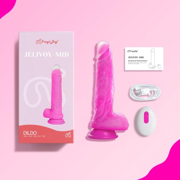 Tracy's Dog Jelivoy-Mid - vibrador realista - 20 cm - silicona rosa