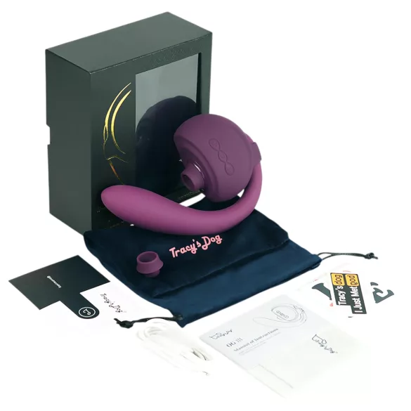 Tracy's Dog OG 3 - succionador de clítoris y vibrador punto G - silicona lila