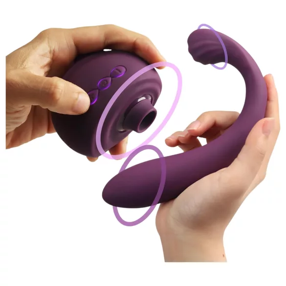 Tracy's Dog OG 3 - succionador de clítoris y vibrador punto G - silicona lila