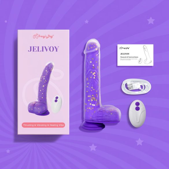 Tracy's Dog Jelivoy - vibrador realista - 22cm - silicona lila