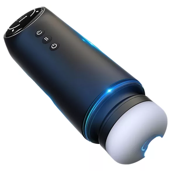 Leopard - masturbador automático con succión y vibración - silicona negra