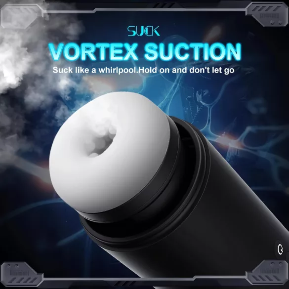 Leopard - masturbador automático con succión y vibración - silicona negra