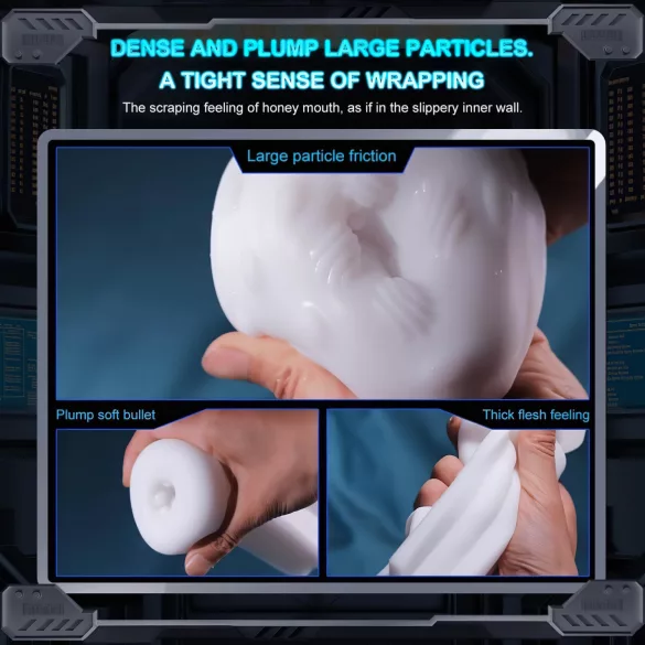 Leopard - masturbador automático con succión y vibración - silicona negra