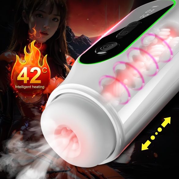 Leopard - masturbador vibrador movimiento arriba abajo - negro