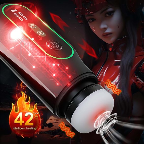 Leopard - masturbador vibrador movimiento arriba abajo - negro